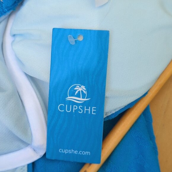 Cupshe Jacquard W-Wire Cheeky High-Leg One Piece Swimsuit - Large NWT - Picture 8 of 8